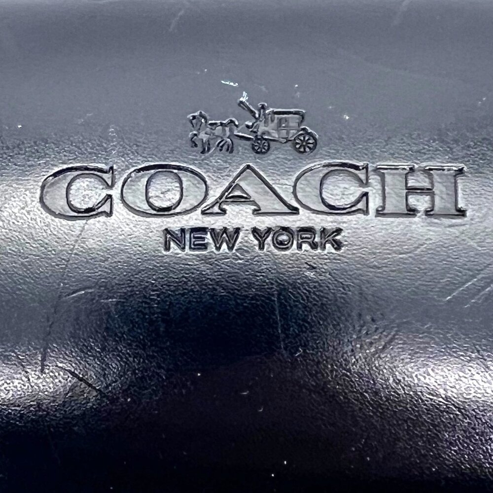 Coach New York Black Hard Shell Clamshell Eyeglass Sunglass Case - Picture 2 of 11
